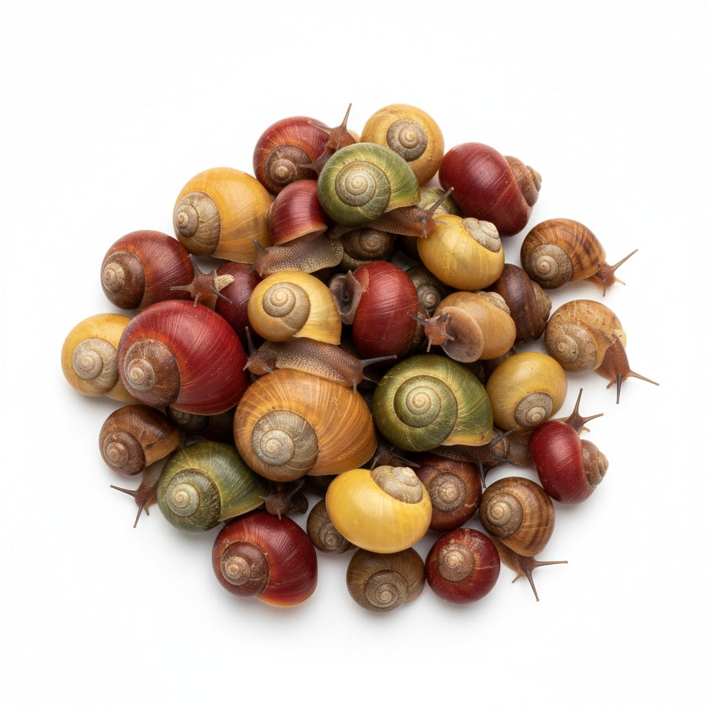 25+ Baby to Adult Assorted Ramshorn Snails - Rams Horn