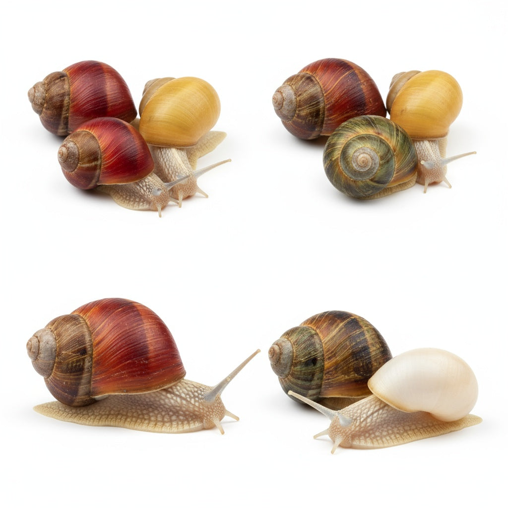 25+ Baby to Adult Assorted Ramshorn Snails - Rams Horn