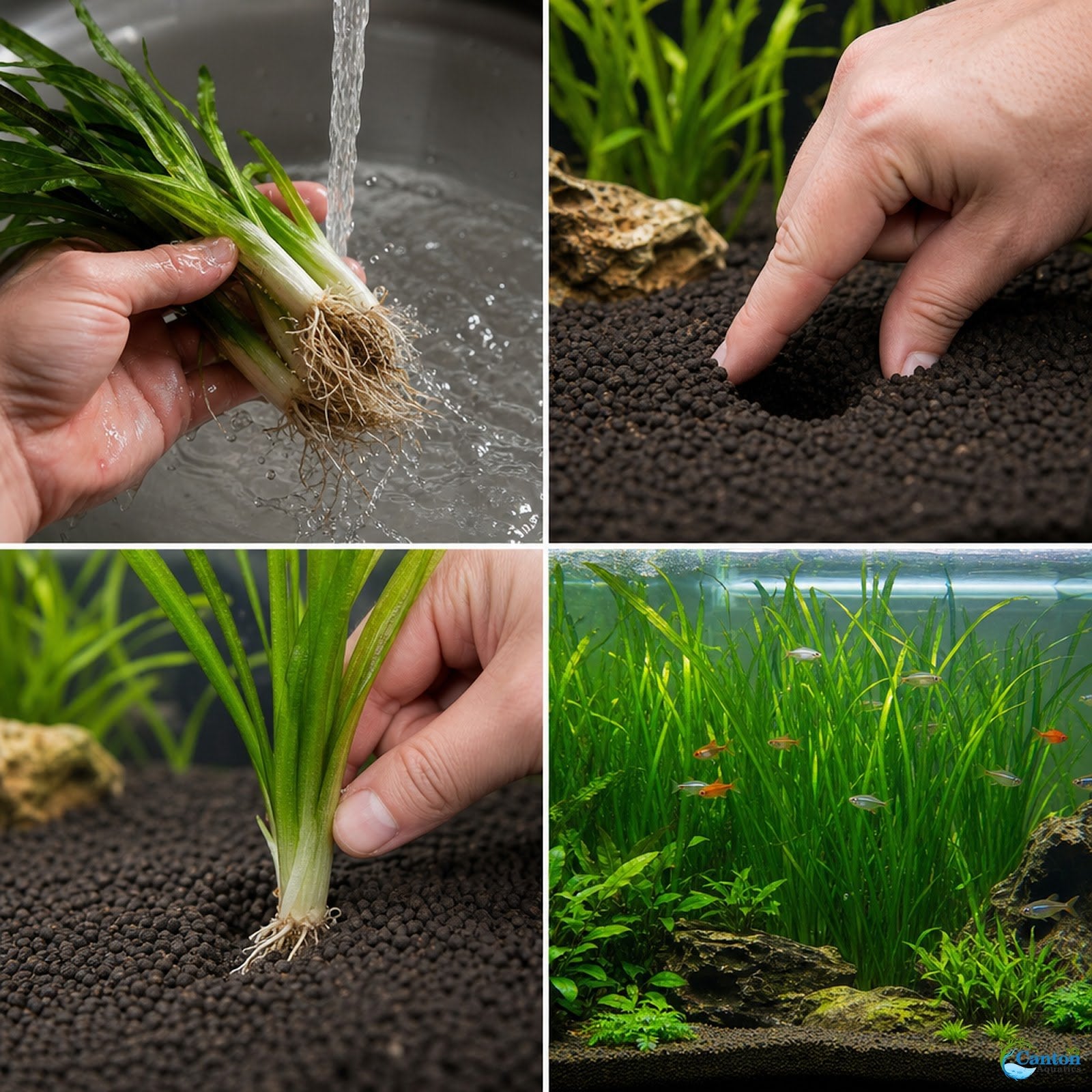 18 Lush Jungle Vallisneria Plants